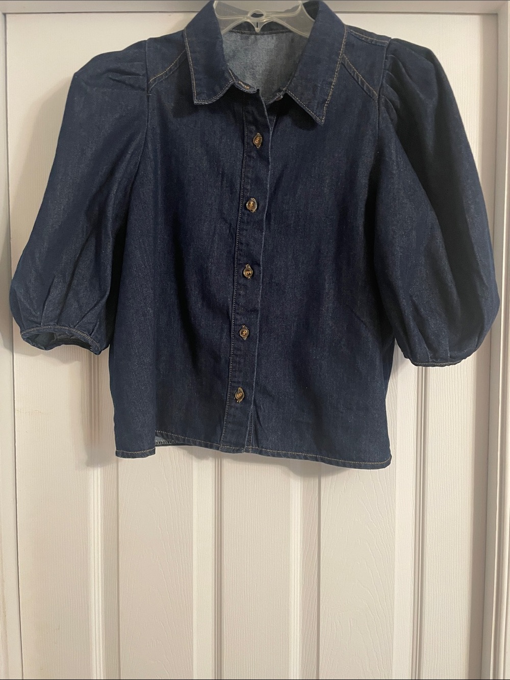 SHEIN Denim Blouse NWOT Size Medium